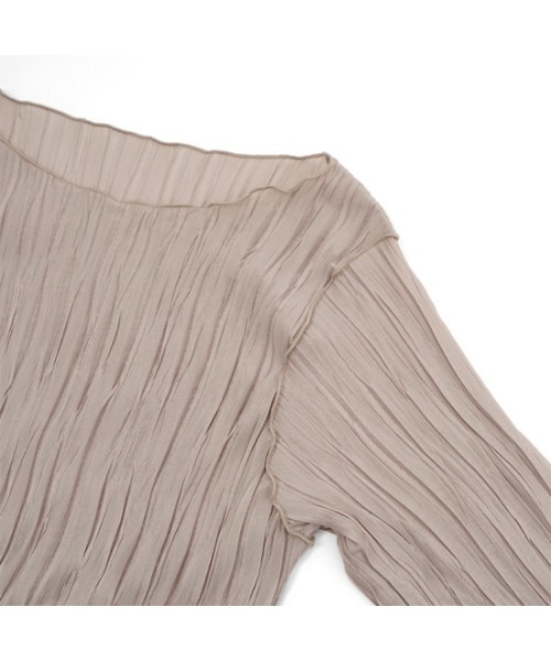 flower(フラワー)の「プリーツシアートップ(Tシャツ/カットソー・レディース・アイボリー/ベージュ/ブルー/ブラック・FREE)」の9枚目の写真