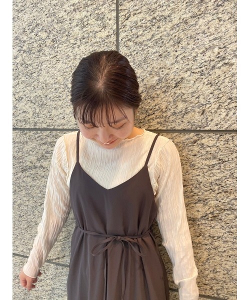 flower(フラワー)の「プリーツシアートップ(Tシャツ/カットソー・レディース・アイボリー/ベージュ/ブルー/ブラック・FREE)」の22枚目の写真