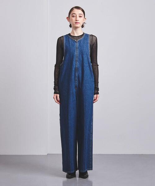 CURRENTAGE（カレンテージ）の「＜CURRENTAGE＞デニム BAGGY オールインワン（つなぎ/オールインワン・レディース・コバルトブルー・1）」の10枚目の写真