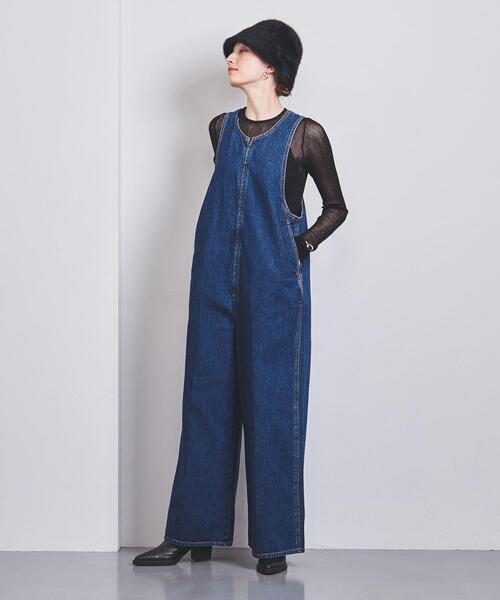 CURRENTAGE（カレンテージ）の「＜CURRENTAGE＞デニム BAGGY オールインワン（つなぎ/オールインワン・レディース・コバルトブルー・1）」の8枚目の写真