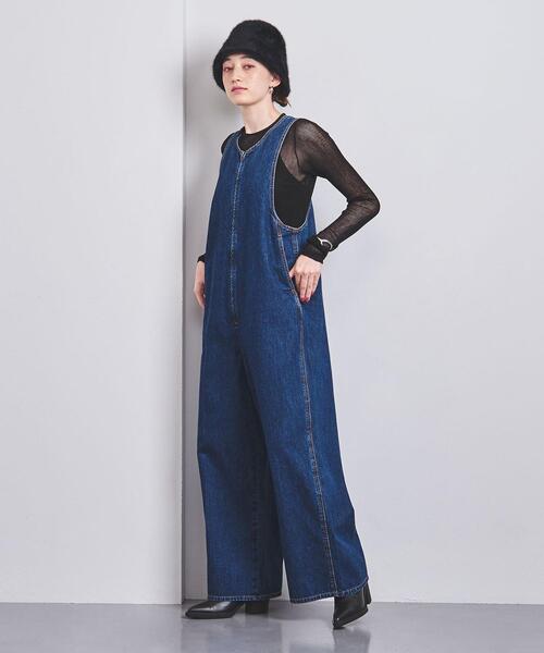 CURRENTAGE（カレンテージ）の「＜CURRENTAGE＞デニム BAGGY オールインワン（つなぎ/オールインワン・レディース・コバルトブルー・1）」の5枚目の写真
