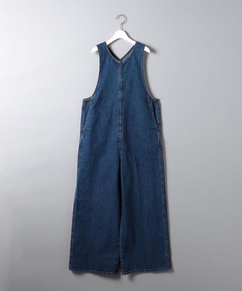 CURRENTAGE（カレンテージ）の「＜CURRENTAGE＞デニム BAGGY オールインワン（つなぎ/オールインワン・レディース・コバルトブルー・1）」の2枚目の写真