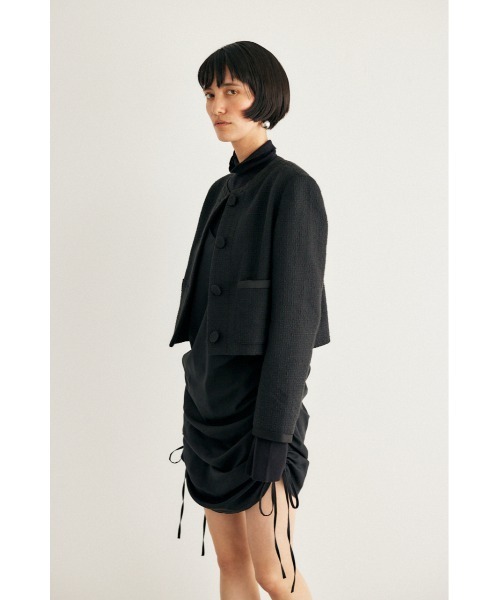 M_(エムアンダーバー)の「【M_】TWEED ジャケット(ノーカラージャケット・レディース・グレー/ブラック・2/1)」の5枚目の写真