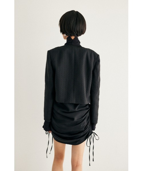 M_(エムアンダーバー)の「【M_】TWEED ジャケット(ノーカラージャケット・レディース・グレー/ブラック・2/1)」の9枚目の写真