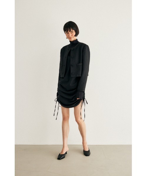 M_(エムアンダーバー)の「【M_】TWEED ジャケット(ノーカラージャケット・レディース・グレー/ブラック・2/1)」の12枚目の写真