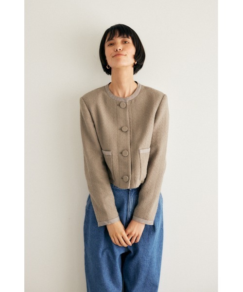 M_(エムアンダーバー)の「【M_】TWEED ジャケット(ノーカラージャケット・レディース・グレー/ブラック・2/1)」の19枚目の写真