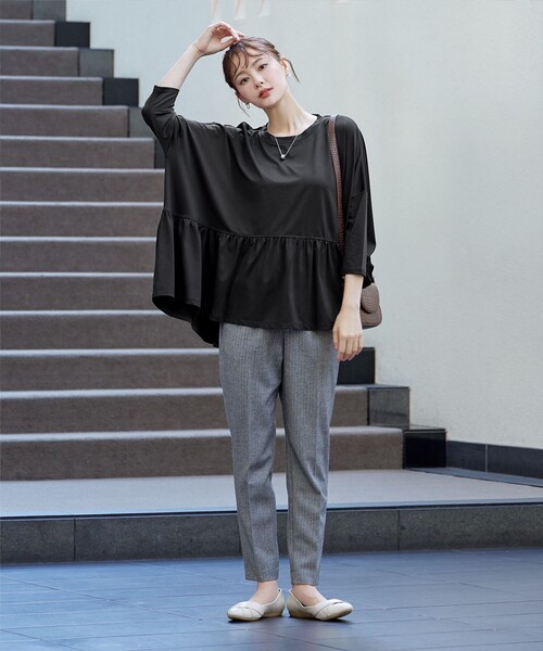 Tiaclasse(ティアクラッセ)の「T/R両面起毛ストレッチパンツ(その他パンツ・レディース・グレー系その他/ブラウン系その他/ブラック/グレー系その他2/オフホワイト/ネイビー系・S/M/L)」の14枚目の写真