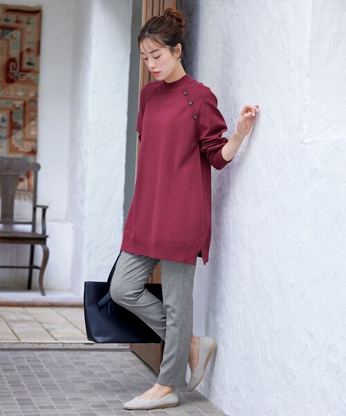 Tiaclasse(ティアクラッセ)の「T/R両面起毛ストレッチパンツ(その他パンツ・レディース・グレー系その他/ブラウン系その他/ブラック/グレー系その他2/オフホワイト/ネイビー系・S/M/L)」の19枚目の写真