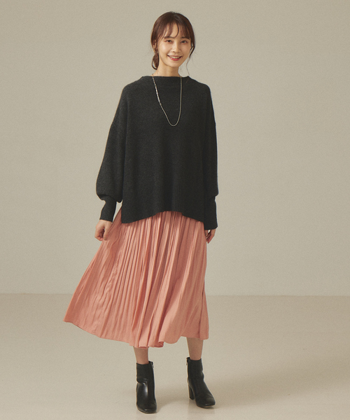 abahouse mavie（アバハウスマヴィ）の「ツイルシャンブレーミモレスカート（スカート・レディース・オレンジ系その他/ネイビー/グレイッシュベージュ/ブラック・フリー）」の5枚目の写真