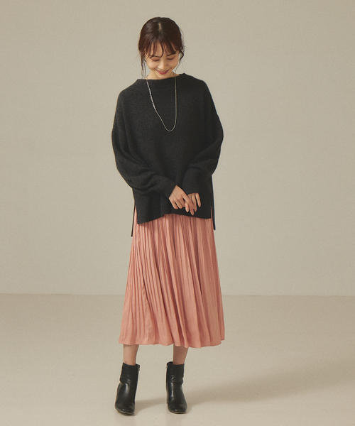 abahouse mavie（アバハウスマヴィ）の「ツイルシャンブレーミモレスカート（スカート・レディース・オレンジ系その他/ネイビー/グレイッシュベージュ/ブラック・フリー）」の6枚目の写真