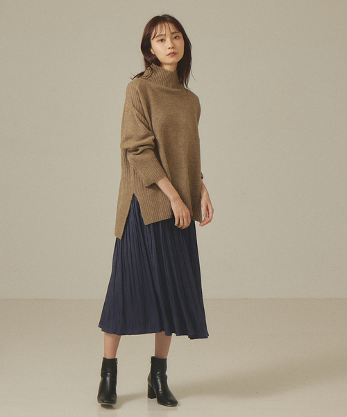 abahouse mavie（アバハウスマヴィ）の「ツイルシャンブレーミモレスカート（スカート・レディース・オレンジ系その他/ネイビー/グレイッシュベージュ/ブラック・フリー）」の11枚目の写真