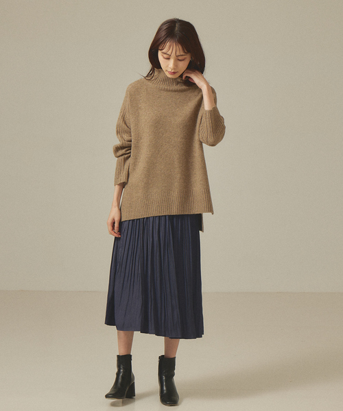 abahouse mavie（アバハウスマヴィ）の「ツイルシャンブレーミモレスカート（スカート・レディース・オレンジ系その他/ネイビー/グレイッシュベージュ/ブラック・フリー）」の12枚目の写真