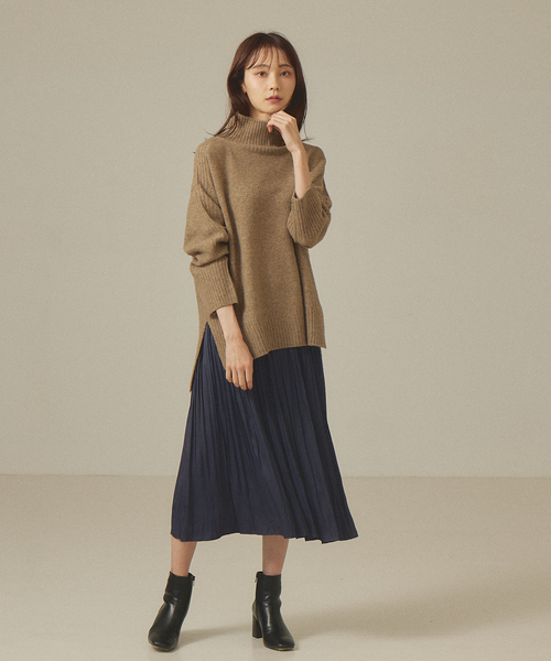 abahouse mavie（アバハウスマヴィ）の「ツイルシャンブレーミモレスカート（スカート・レディース・オレンジ系その他/ネイビー/グレイッシュベージュ/ブラック・フリー）」の13枚目の写真