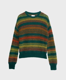 MUKAI | MOHAIR BORDER KNIT/モヘアボーダーニット(ニット/セーター)