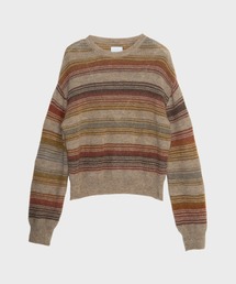 MUKAI | 【MUKAI】MOHAIR BORDER KNIT(ニット/セーター)