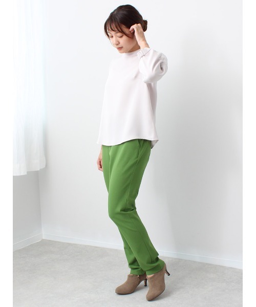 fleur by mint breeze(フルールバイミントブリーズ)の「【M~5L 大きいサイズ】レース使い モックネック風 クラシカル ブラウス(シャツ/ブラウス・レディース・ライトグレー/ピンク/ネイビー・M/L/LL/3L/4L/5L)」の10枚目の写真