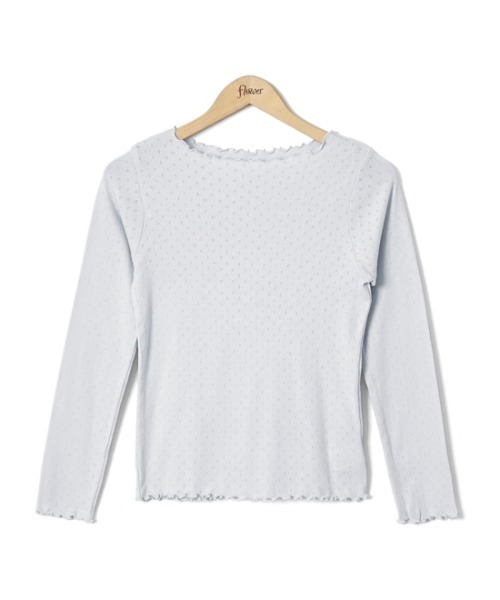 flower(フラワー)の「レースメロウトップ(Tシャツ/カットソー・レディース・ベージュ/ブルー/ホワイト・FREE)」の18枚目の写真