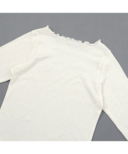 flower(フラワー)の「レースメロウトップ(Tシャツ/カットソー・レディース・ベージュ/ブルー/ホワイト・FREE)」の15枚目の写真