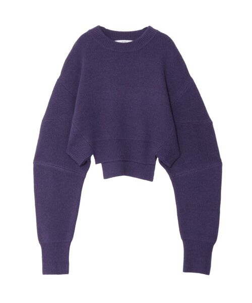 UN3D.（アンスリード）の「ドルマンショートニットトップ（ニット/セーター・レディース・グレー/グリーン/ダークパープル/ブラック・FREE）」の5枚目の写真