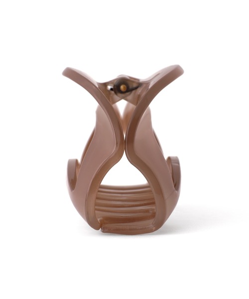 ANEMONE（アネモネ）の「フランス製ハーフムーンミニバンス（バレッタ/ヘアクリップ・レディース・ベージュ/ライトピンク・FREE）」の5枚目の写真