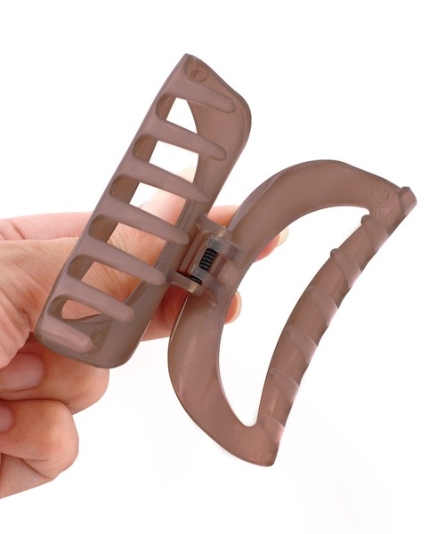 ANEMONE（アネモネ）の「フランス製ハーフムーンミニバンス（バレッタ/ヘアクリップ・レディース・ベージュ/ライトピンク・FREE）」の7枚目の写真