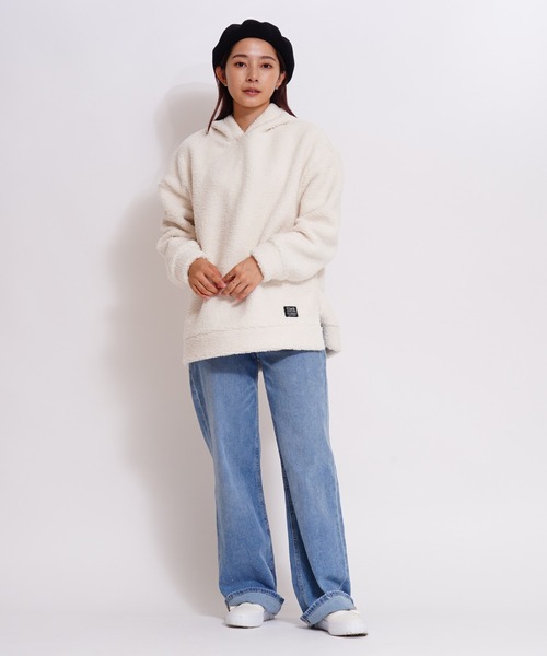 GIORDANO（ジョルダーノ）の「[ GIORDANO ]シープボアフリースパーカー（パーカー・レディース・ホワイト・MEDIUM/LARGE）」の7枚目の写真