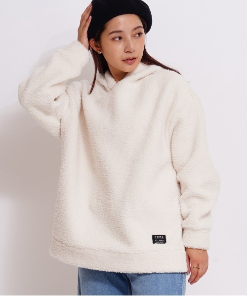 GIORDANO（ジョルダーノ）の「[ GIORDANO ]シープボアフリースパーカー（パーカー・レディース・ホワイト・MEDIUM/LARGE）」の10枚目の写真