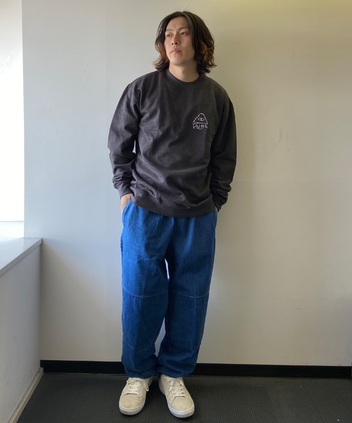 POLeR(ポーラー)の「【Web限定】POLeR/ポーラー バックプリント クルーネックスウェット/トレーナー 223APM2503(スウェット・メンズ・ヘザーグレー/ヘザーチャコール・XL/M/L)」の11枚目の写真