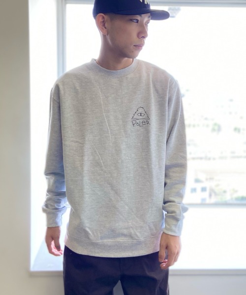 POLeR(ポーラー)の「【Web限定】POLeR/ポーラー バックプリント クルーネックスウェット/トレーナー 223APM2503(スウェット・メンズ・ヘザーグレー/ヘザーチャコール・XL/M/L)」の14枚目の写真