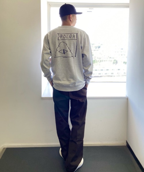 POLeR(ポーラー)の「【Web限定】POLeR/ポーラー バックプリント クルーネックスウェット/トレーナー 223APM2503(スウェット・メンズ・ヘザーグレー/ヘザーチャコール・XL/M/L)」の19枚目の写真