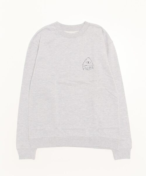 POLeR(ポーラー)の「【Web限定】POLeR/ポーラー バックプリント クルーネックスウェット/トレーナー 223APM2503(スウェット・メンズ・ヘザーグレー/ヘザーチャコール・XL/M/L)」の22枚目の写真