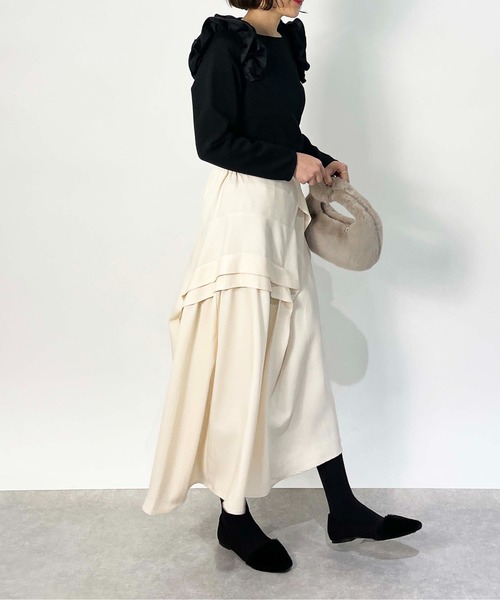 PICCIN(ピッチン)の「ランダムデザインスカート(スカート・レディース・ブラック/ブルー/オフホワイト・M/L)」の11枚目の写真