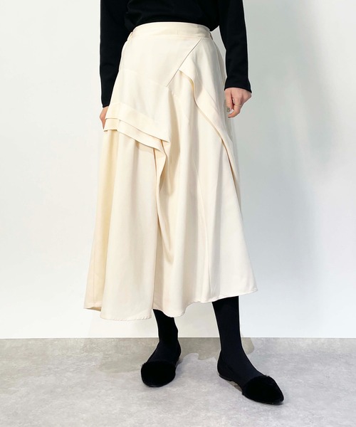 PICCIN(ピッチン)の「ランダムデザインスカート(スカート・レディース・ブラック/ブルー/オフホワイト・M/L)」の4枚目の写真