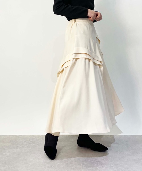PICCIN(ピッチン)の「ランダムデザインスカート(スカート・レディース・ブラック/ブルー/オフホワイト・M/L)」の9枚目の写真