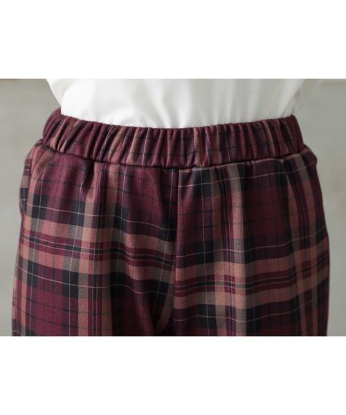 osharewalker（オシャレウォーカー）の「『裏ベロアチェック柄レギパン』（その他パンツ・レディース・グリーン/レッド/グレイッシュブルー/ボルドー・1/2）」の16枚目の写真