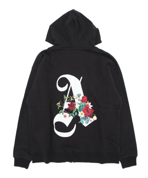 A4A(エーフォーエー)の「A4A/エーフォーエー/A.FLOWER ジップフーディー(パーカー・メンズ・ブラック/ホワイト・F)」の3枚目の写真