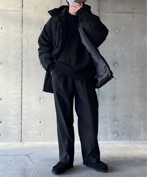 y/m by れぽすけ（イムバイレポスケ）の「ファイバーダウンフードコート（ダウンジャケット/コート・メンズ・ブラック/オフホワイト・FREE）」の20枚目の写真