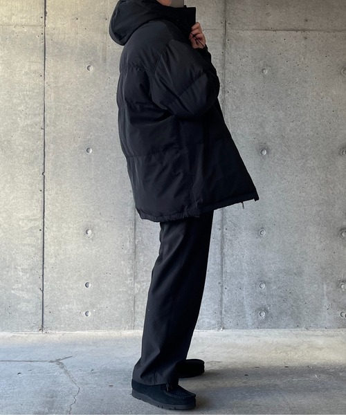 y/m by れぽすけ（イムバイレポスケ）の「ファイバーダウンフードコート（ダウンジャケット/コート・メンズ・ブラック/オフホワイト・FREE）」の22枚目の写真