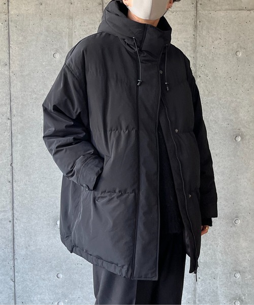 y/m by れぽすけ（イムバイレポスケ）の「ファイバーダウンフードコート（ダウンジャケット/コート・メンズ・ブラック/オフホワイト・FREE）」の14枚目の写真