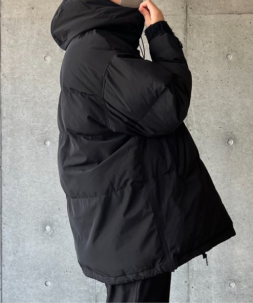 y/m by れぽすけ（イムバイレポスケ）の「ファイバーダウンフードコート（ダウンジャケット/コート・メンズ・ブラック/オフホワイト・FREE）」の15枚目の写真
