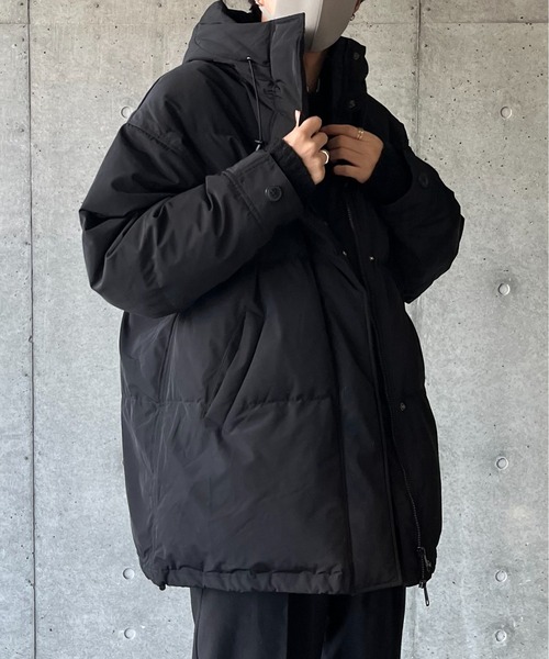 y/m by れぽすけ（イムバイレポスケ）の「ファイバーダウンフードコート（ダウンジャケット/コート・メンズ・ブラック/オフホワイト・FREE）」の18枚目の写真