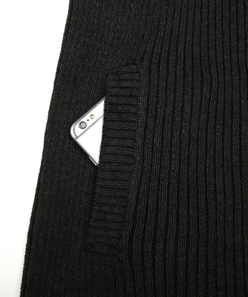 LUXSTYLE(ラグスタイル)の「二重臼リブ編みZIPニットブルゾン(ニット/セーター・メンズ・ブラック/ブラック系その他/杢グレー/ホワイト・L/XL/M)」の21枚目の写真
