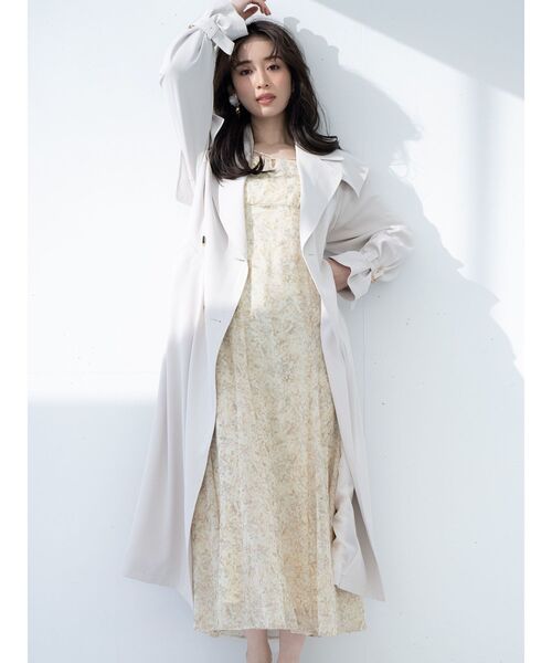 MERCURYDUO（マーキュリーデュオ）の「2wayBIGカラートレンチコート（トレンチコート・レディース・アイボリー/ベージュ/イエロー・SMALL/MEDIUM）」の4枚目の写真