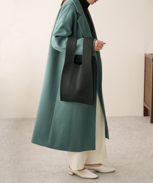 IAMUSE(アイアミューズ)の「ニットミニトートバッグ R0365【IAMUSE】(ハンドバッグ・レディース・ブルー系/オレンジ系/レオパード/ブルーグリーン/ブラック/パープル系/オフホワイト・FREE)」の16枚目の写真