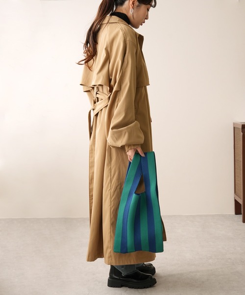 IAMUSE(アイアミューズ)の「ニットミニトートバッグ R0365【IAMUSE】(ハンドバッグ・レディース・ブルー系/オレンジ系/レオパード/ブルーグリーン/ブラック/パープル系/オフホワイト・FREE)」の21枚目の写真