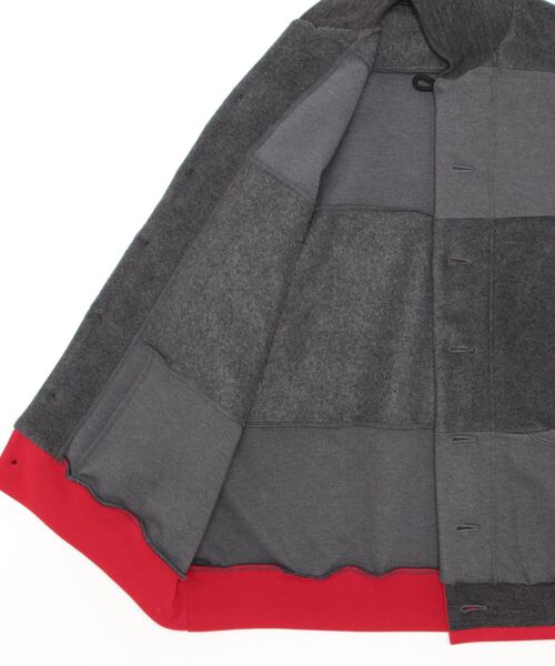 gomme（ゴム）の「フリース　ビッグジャケット（ブルゾン・レディース・チャコールグレー/ブラック・MEDIUM）」の14枚目の写真