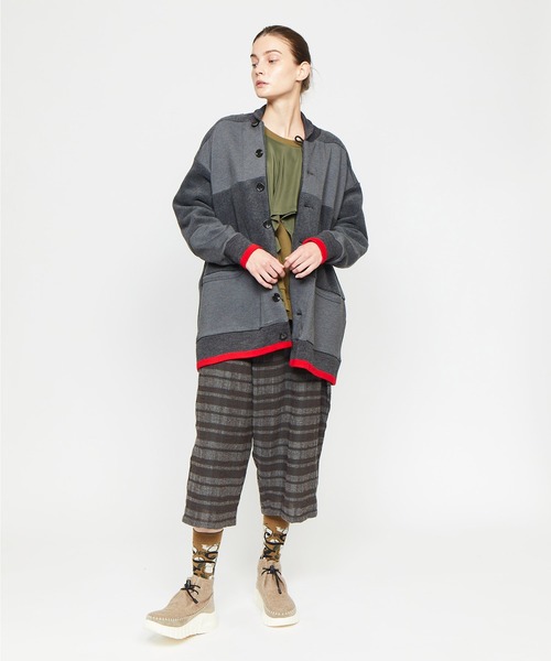 gomme（ゴム）の「フリース　ビッグジャケット（ブルゾン・レディース・チャコールグレー/ブラック・MEDIUM）」の3枚目の写真