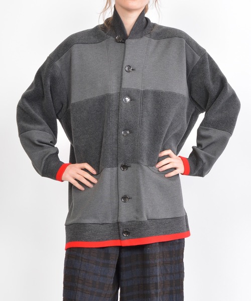 gomme（ゴム）の「フリース　ビッグジャケット（ブルゾン・レディース・チャコールグレー/ブラック・MEDIUM）」の17枚目の写真