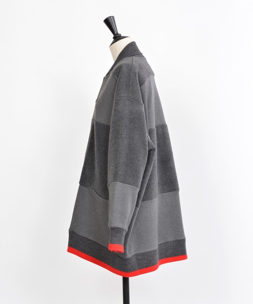 gomme（ゴム）の「フリース　ビッグジャケット（ブルゾン・レディース・チャコールグレー/ブラック・MEDIUM）」の16枚目の写真