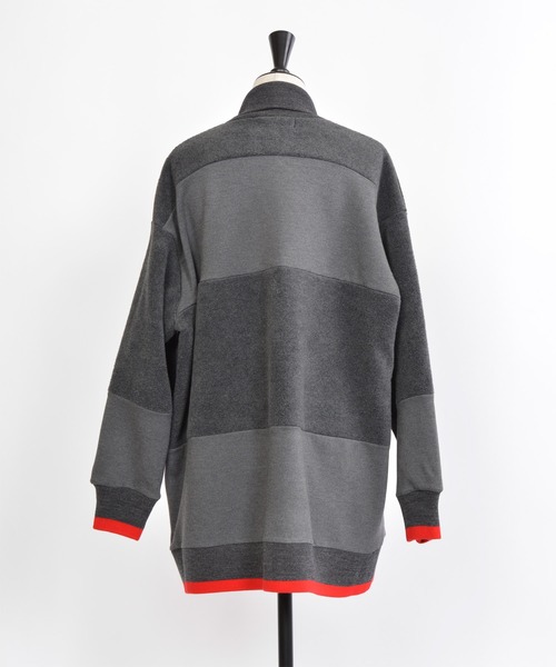 gomme（ゴム）の「フリース　ビッグジャケット（ブルゾン・レディース・チャコールグレー/ブラック・MEDIUM）」の8枚目の写真